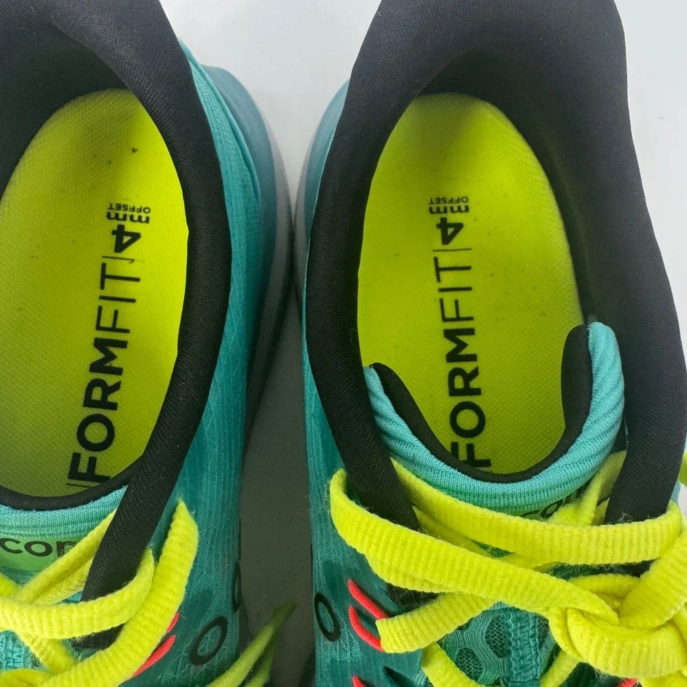 Saucony Kinvara 14 Mens 9 Teal Citron Red Running Shoes Sneaker (Worn once )‎